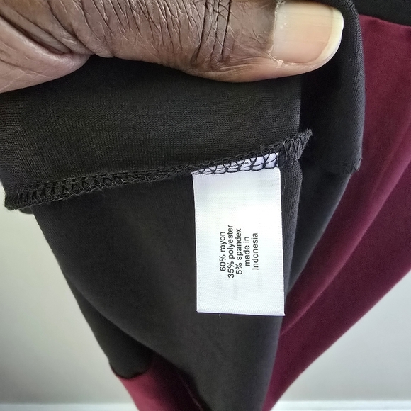 Lane Bryant Women's Plus Colorblock Sheath Pink Black Sleeveless Midi Dress 16 - Picture 6 of 6